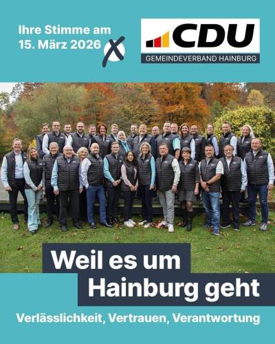 Gruppenbild der Kandidaten der CDU Hainburg f�r die Kommunalwahl 2026